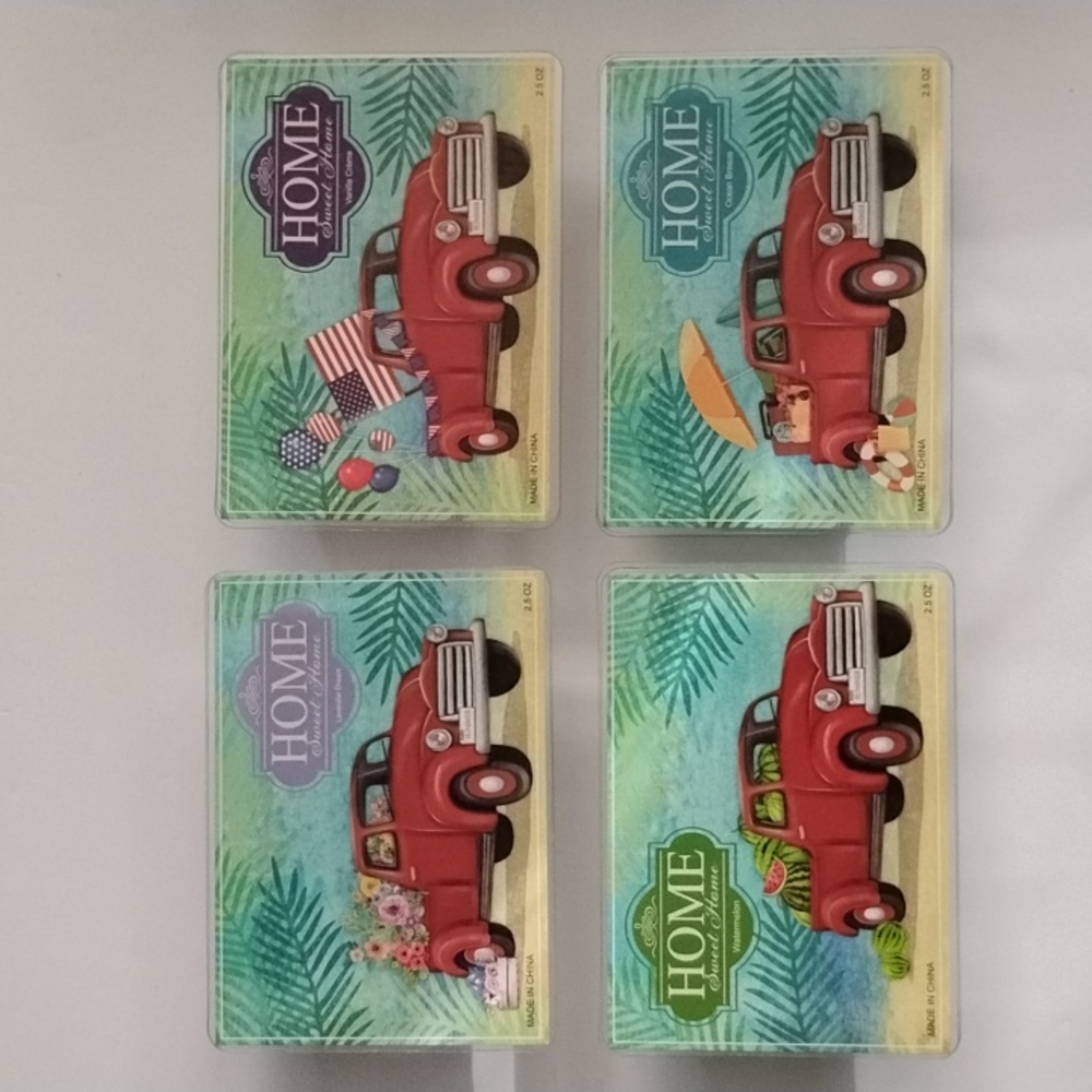 Home Sweet Home Candle Warmer Wax Melt Cube Packs (4), 4 Scents, New Condition